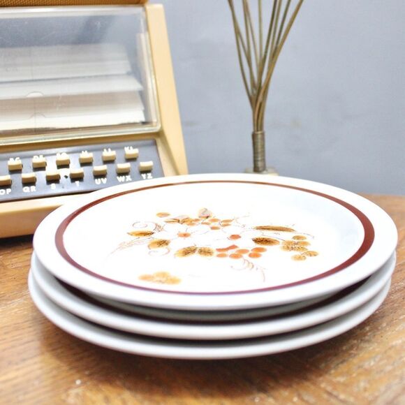 Four Seasons AUTUMN BOUQUET Flower Stoneware DINNER PLATES - 3 PCS​​ - Picture 10 of 11
